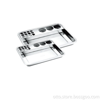 Stainless steel vinegary dish (without bottles)